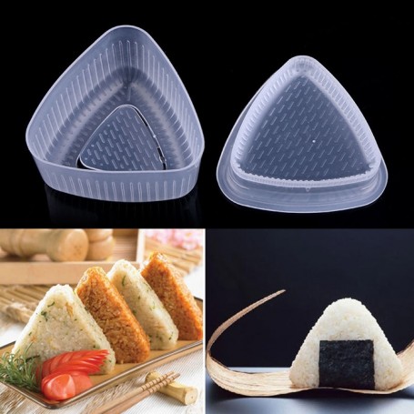 Moule à onigiri 6 en 1 en forme de triangle capable de faire jusqu'à 6  sushis triangulaires en même temps rapidement – Moule à spam Musubi – Moule  à sushi triangulaire –