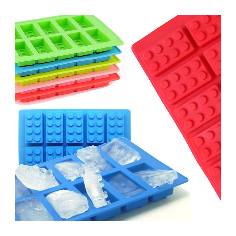 2 PCS Bâtiment Bricks Multi Size Cube Cobe Moules de bonbons Moule de  silicone au chocolat