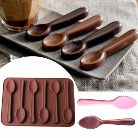 BOSKA Moule à chocolat, silicone, cuillère à chocolat 320407